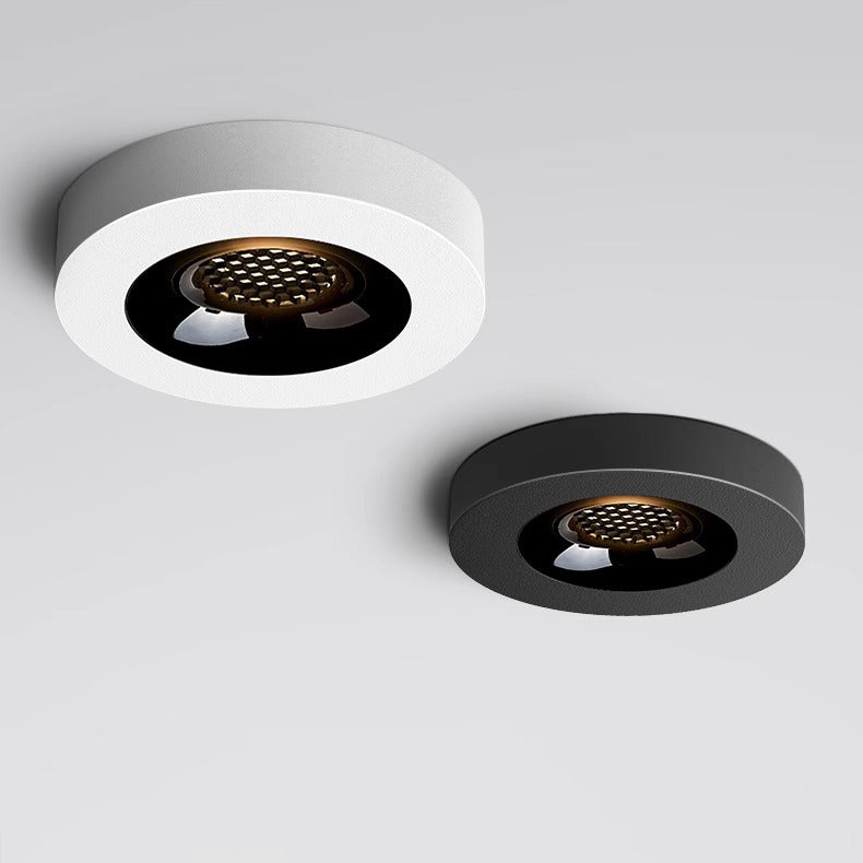 Modern Minimalist Iron Round Honeycomb LED Ceiling Light for Hallway