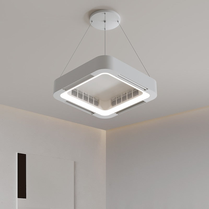 Modern Simplicity Acrylic LED Ceiling Fan Chandelier for Bedroom
