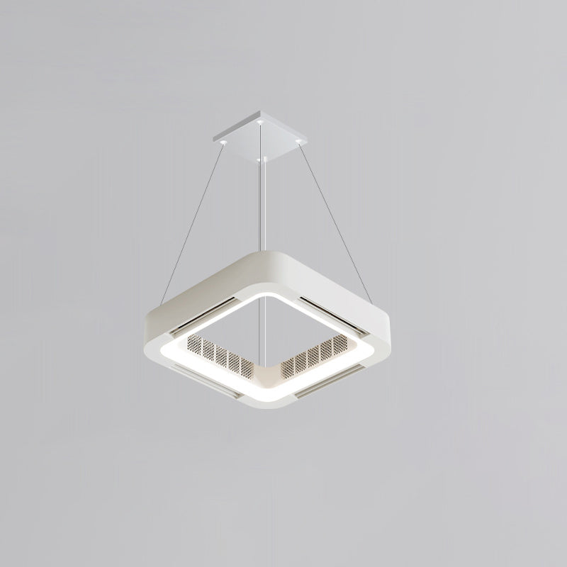 Modern Simplicity Acrylic LED Ceiling Fan Chandelier for Bedroom