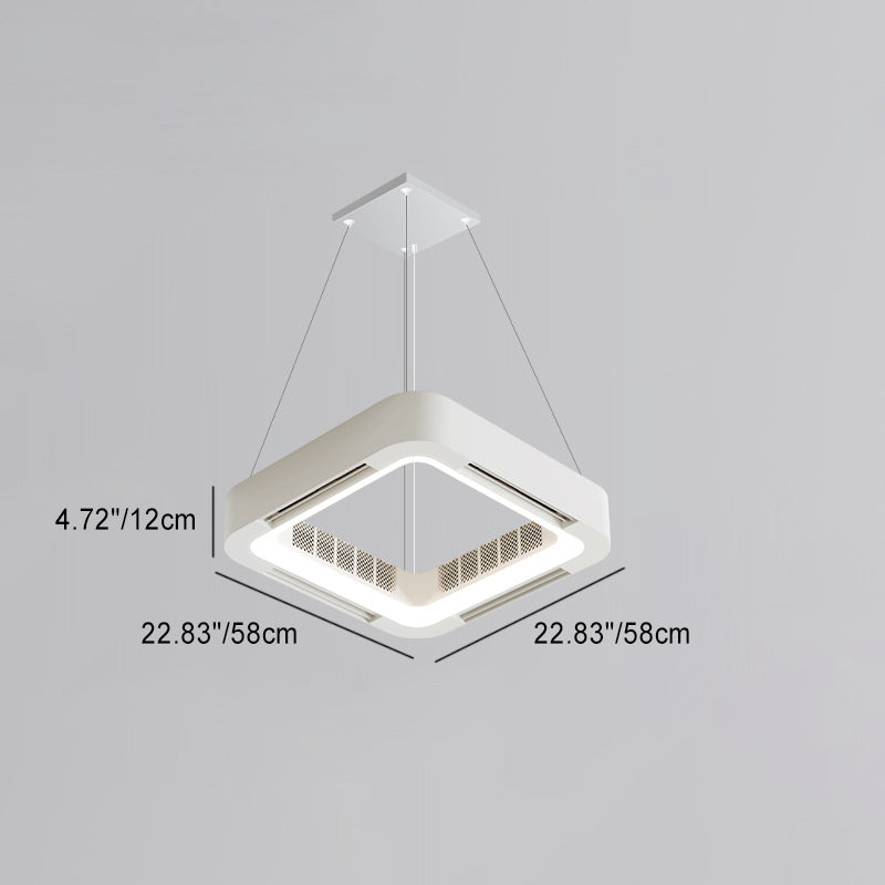 Modern Simplicity Acrylic LED Ceiling Fan Chandelier for Bedroom