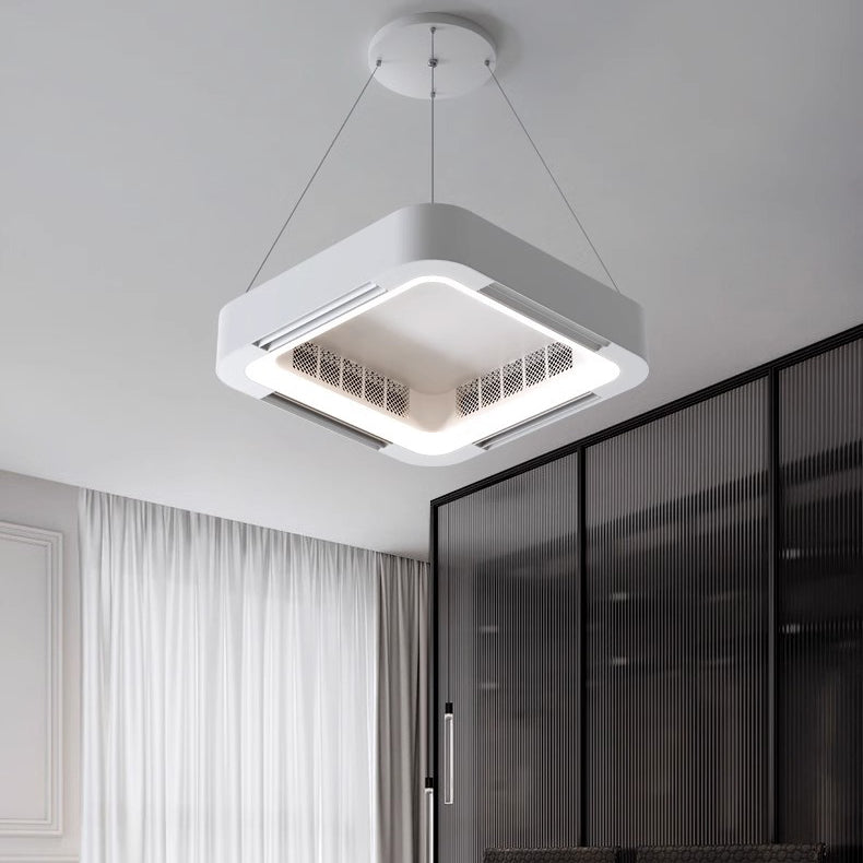 Modern Simplicity Acrylic LED Ceiling Fan Chandelier for Bedroom