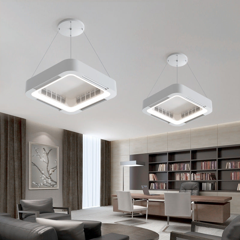 Modern Simplicity Acrylic LED Ceiling Fan Chandelier for Bedroom