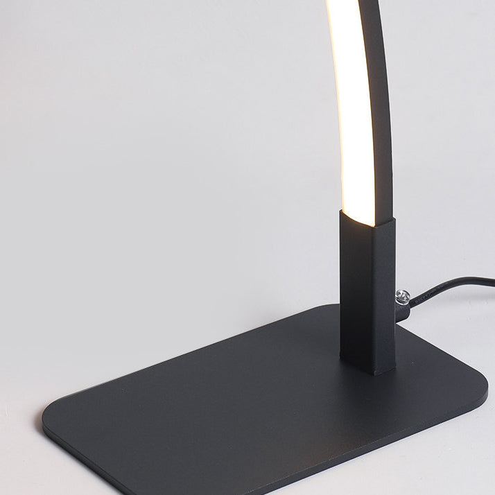 Modern Minimalist USB Curved LED Desk Lamp - Aluminum Study Light