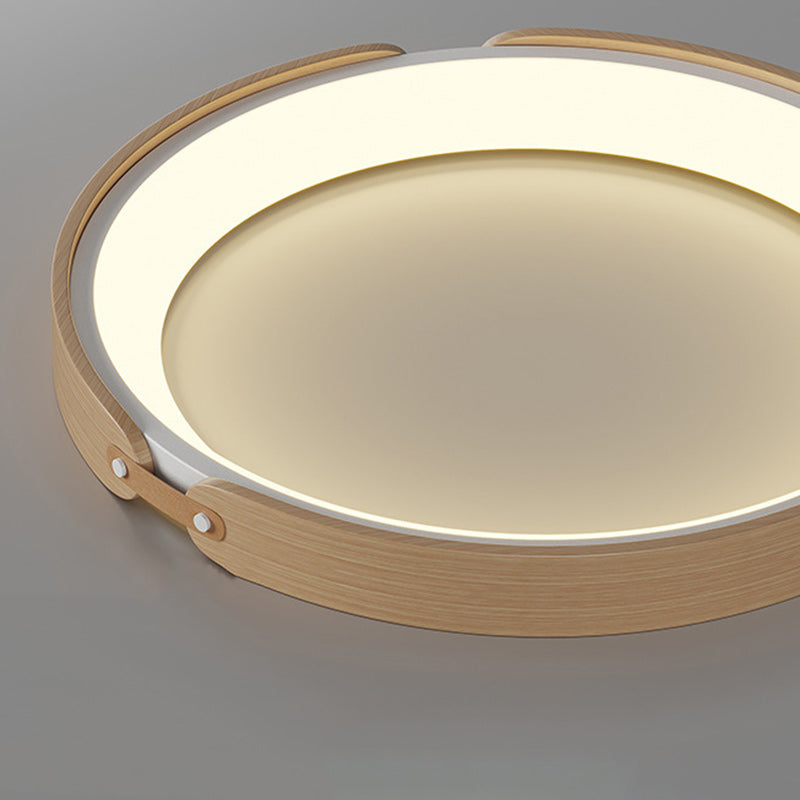 Contemporary Scandinavian Wood Acrylic LED Ceiling Fan Light for Dining Room