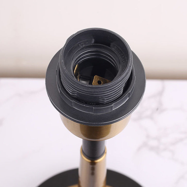 Contemporary Retro Dimmable Metal Cylinder Touch Sensor Table Lamp for Bedside
