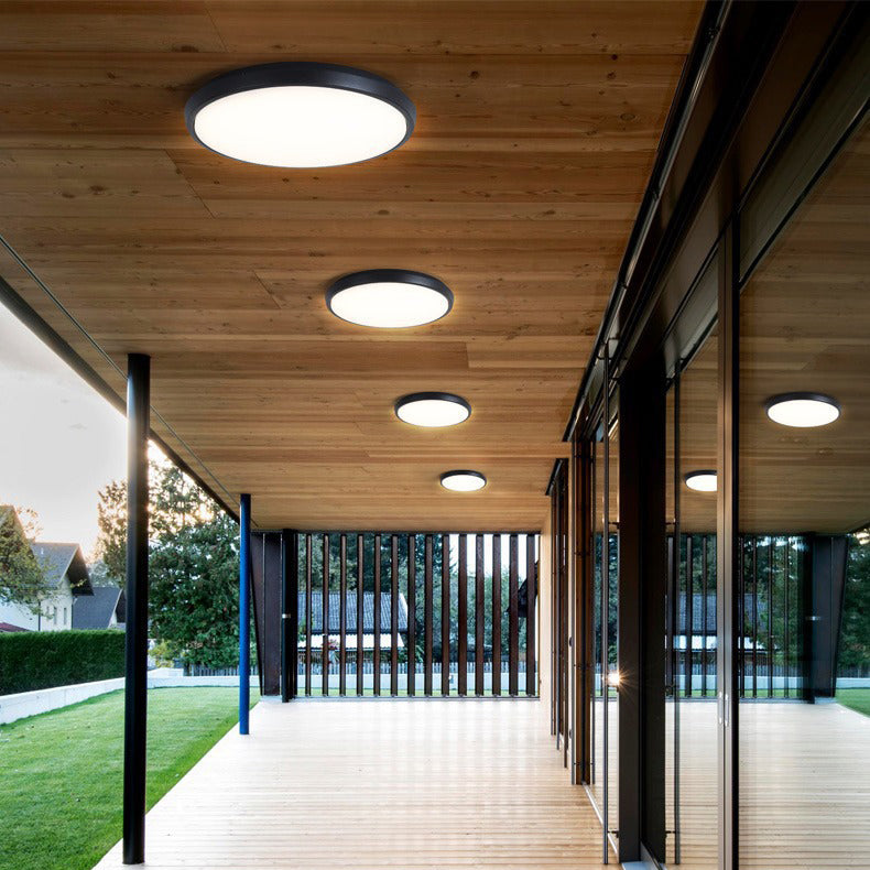 Modern Minimalist Waterproof LED Ceiling Light - Aluminum Alloy for Outdoor Patio