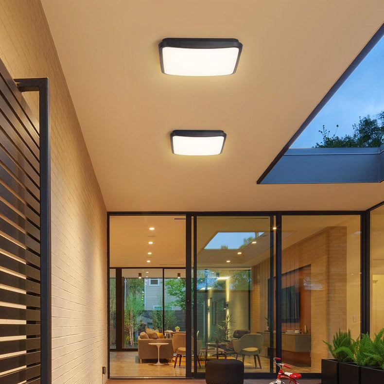 Modern Minimalist Waterproof LED Ceiling Light - Aluminum Alloy for Outdoor Patio