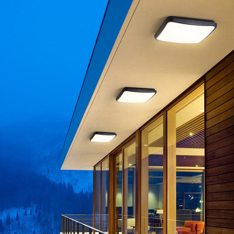 Modern Minimalist Waterproof LED Ceiling Light - Aluminum Alloy for Outdoor Patio