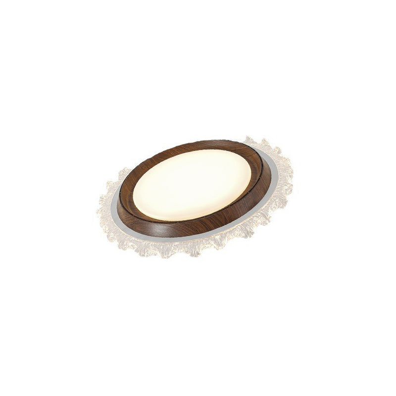 Contemporary Retro Round Lace LED Ceiling Fan Light - ABS, Acrylic Flush Mount for Bedroom