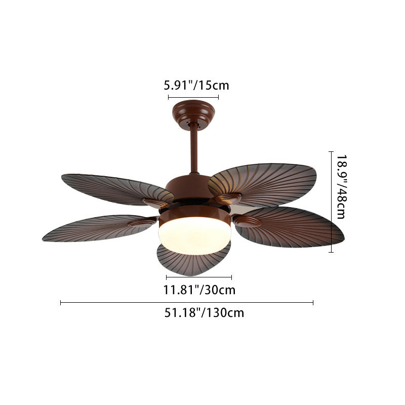 Contemporary Retro Acrylic Round Banana Leaf LED Downrod Ceiling Fan Light  

Enhance your living room with this stylish contemporary retro ceiling fan light. Crafted from durable ABS acrylic, it features a unique round banana leaf design that adds a fres