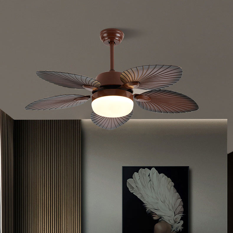 Contemporary Retro Acrylic Round Banana Leaf LED Downrod Ceiling Fan Light  

Enhance your living room with this stylish contemporary retro ceiling fan light. Crafted from durable ABS acrylic, it features a unique round banana leaf design that adds a fres