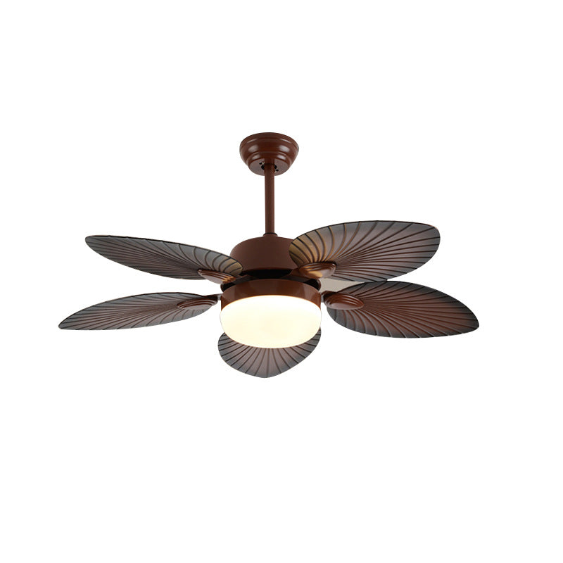 Contemporary Retro Acrylic Round Banana Leaf LED Downrod Ceiling Fan Light  

Enhance your living room with this stylish contemporary retro ceiling fan light. Crafted from durable ABS acrylic, it features a unique round banana leaf design that adds a fres