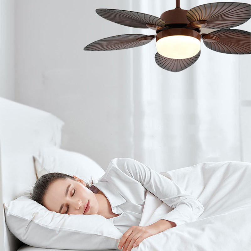 Contemporary Retro Acrylic Round Banana Leaf LED Downrod Ceiling Fan Light  

Enhance your living room with this stylish contemporary retro ceiling fan light. Crafted from durable ABS acrylic, it features a unique round banana leaf design that adds a fres