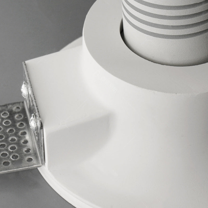 Modern Minimalist Round Square Plaster Embedded Spotlight Flush Mount Ceiling Light for Living Room