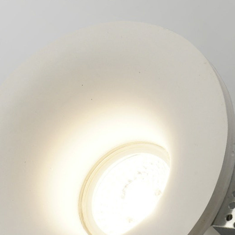 Modern Minimalist Round Square Plaster Embedded Spotlight Flush Mount Ceiling Light for Living Room