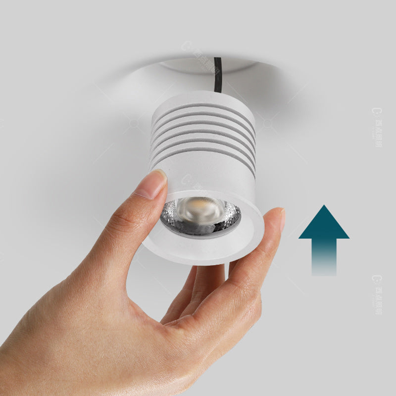 Modern Minimalist Round Square Plaster Embedded Spotlight Flush Mount Ceiling Light for Living Room