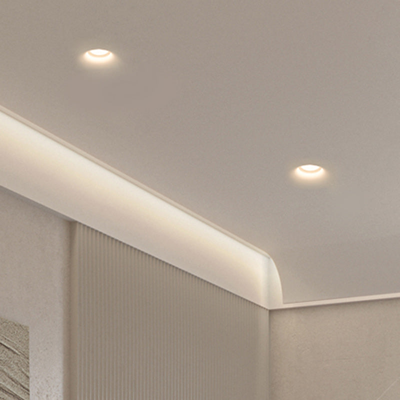Modern Minimalist Round Square Plaster Embedded Spotlight Flush Mount Ceiling Light for Living Room