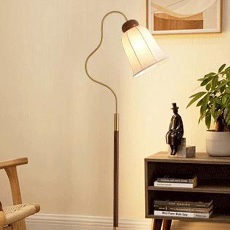 Traditional French Bell Metal Floor Lamp - 1-Light Design for Living Room Elegance