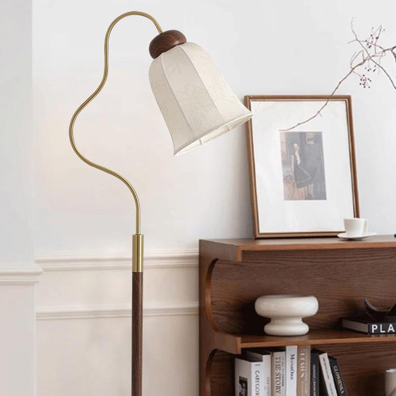 Traditional French Bell Metal Floor Lamp - 1-Light Design for Living Room Elegance