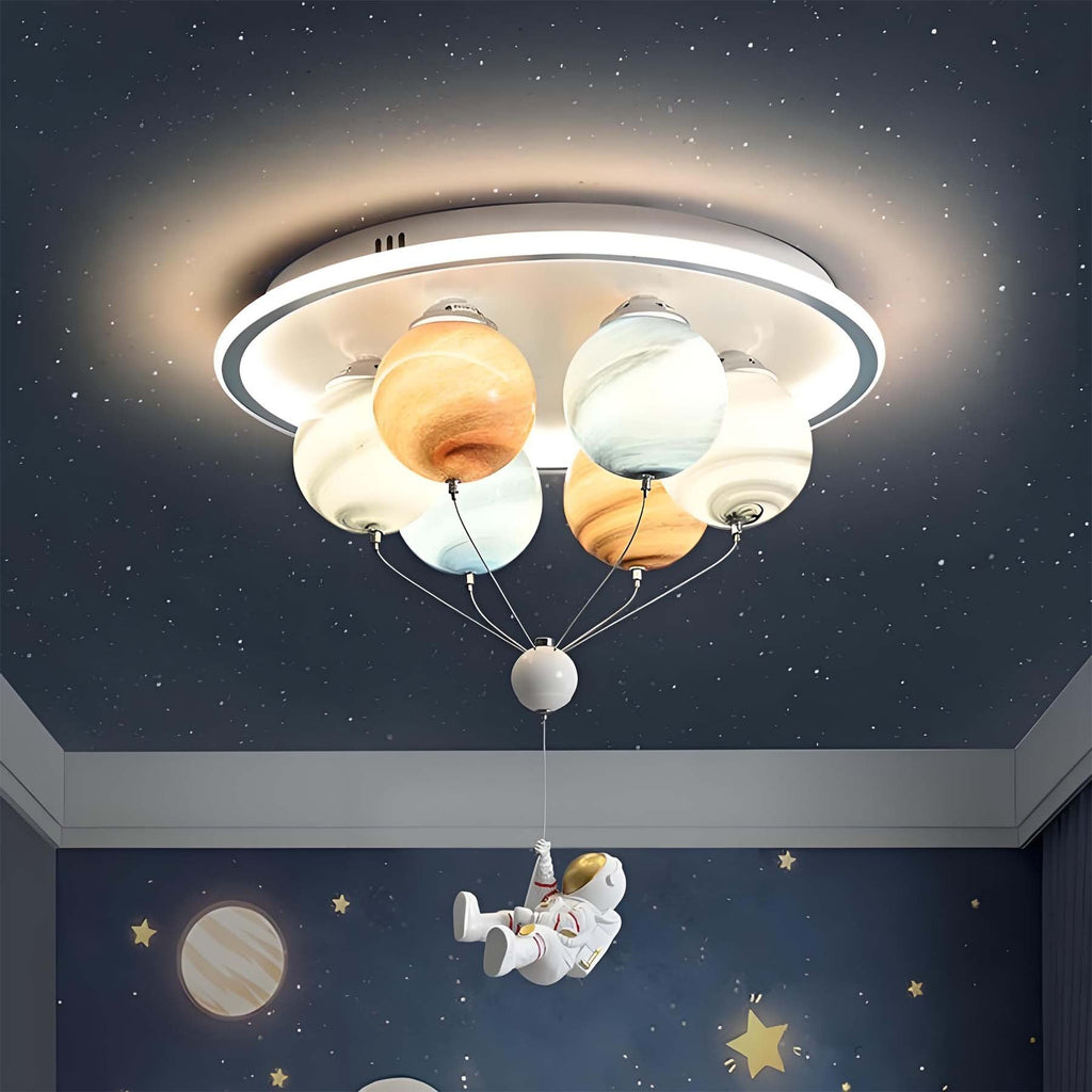 Contemporary Kids Planet Space Hot Air Balloon Astronaut LED Semi-Flush Mount Ceiling Light

Illuminate your child’s bedroom with this enchanting contemporary hot air balloon and astronaut-themed ceiling light. Perfect for creating a cosmic adventure, thi