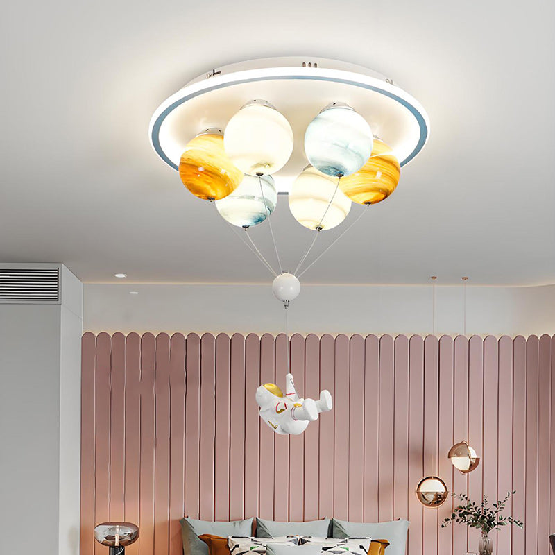 Contemporary Kids Planet Space Hot Air Balloon Astronaut LED Semi-Flush Mount Ceiling Light

Illuminate your child’s bedroom with this enchanting contemporary hot air balloon and astronaut-themed ceiling light. Perfect for creating a cosmic adventure, thi