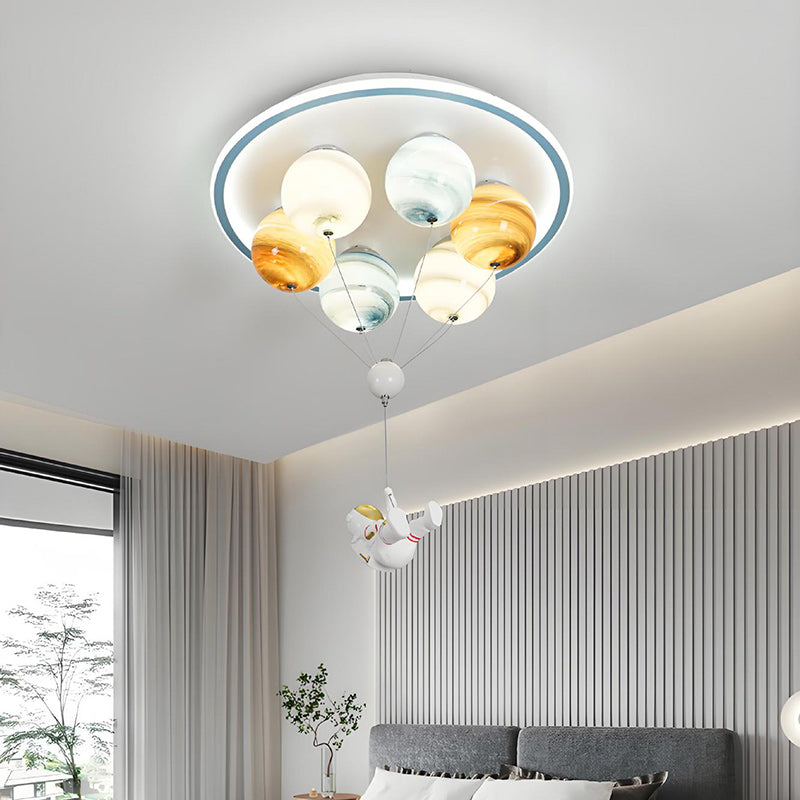 Contemporary Kids Planet Space Hot Air Balloon Astronaut LED Semi-Flush Mount Ceiling Light

Illuminate your child’s bedroom with this enchanting contemporary hot air balloon and astronaut-themed ceiling light. Perfect for creating a cosmic adventure, thi