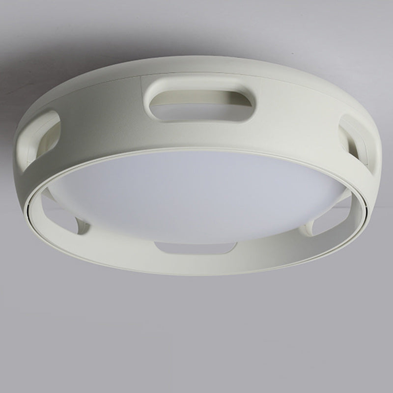 Contemporary Nordic Bladeless LED Ceiling Fan Light - Acrylic Semi-Flush Mount for Bedroom