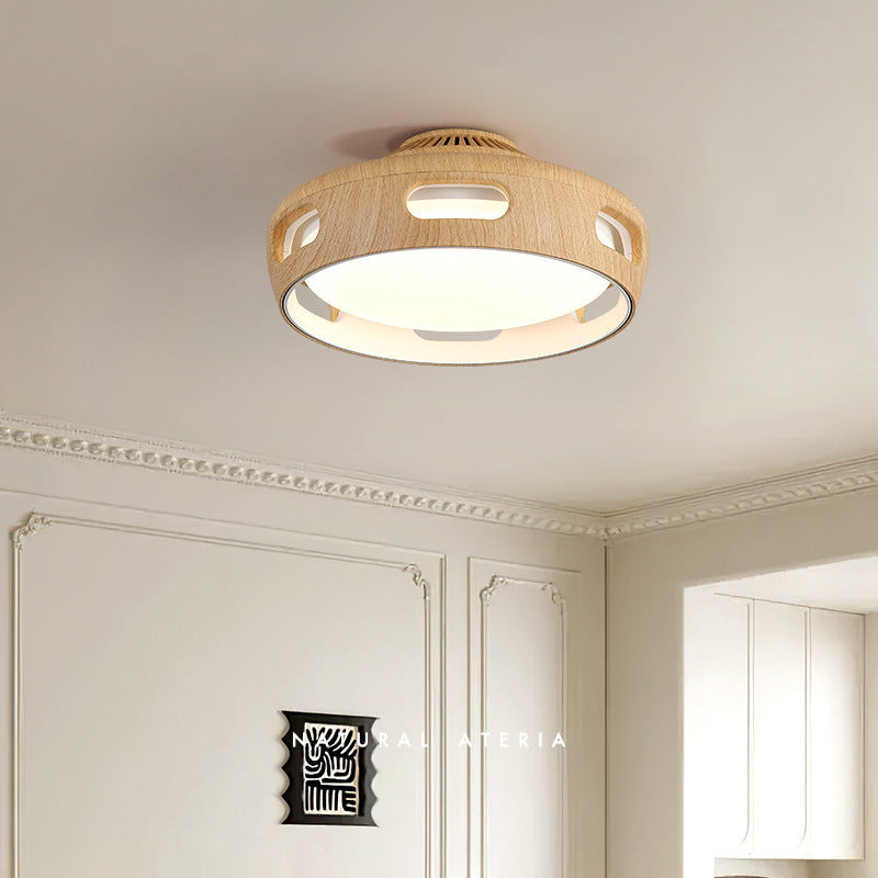 Contemporary Nordic Bladeless LED Ceiling Fan Light - Acrylic Semi-Flush Mount for Bedroom