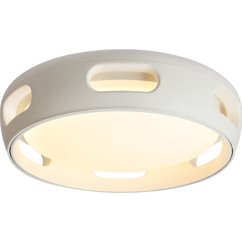 Contemporary Nordic Bladeless LED Ceiling Fan Light - Acrylic Semi-Flush Mount for Bedroom