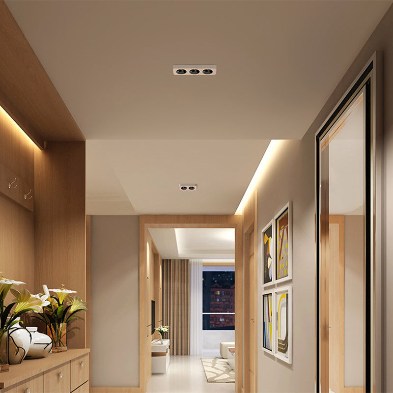 Modern Minimalist Iron Honeycomb LED Flush Mount Ceiling Light for Hallway