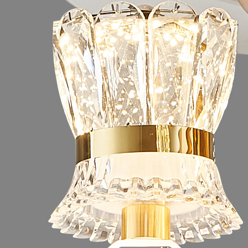 Traditional European Ceiling Fan Light - Iron, Stainless Steel, Crystal, Acrylic, LED, Downrod for Living Room