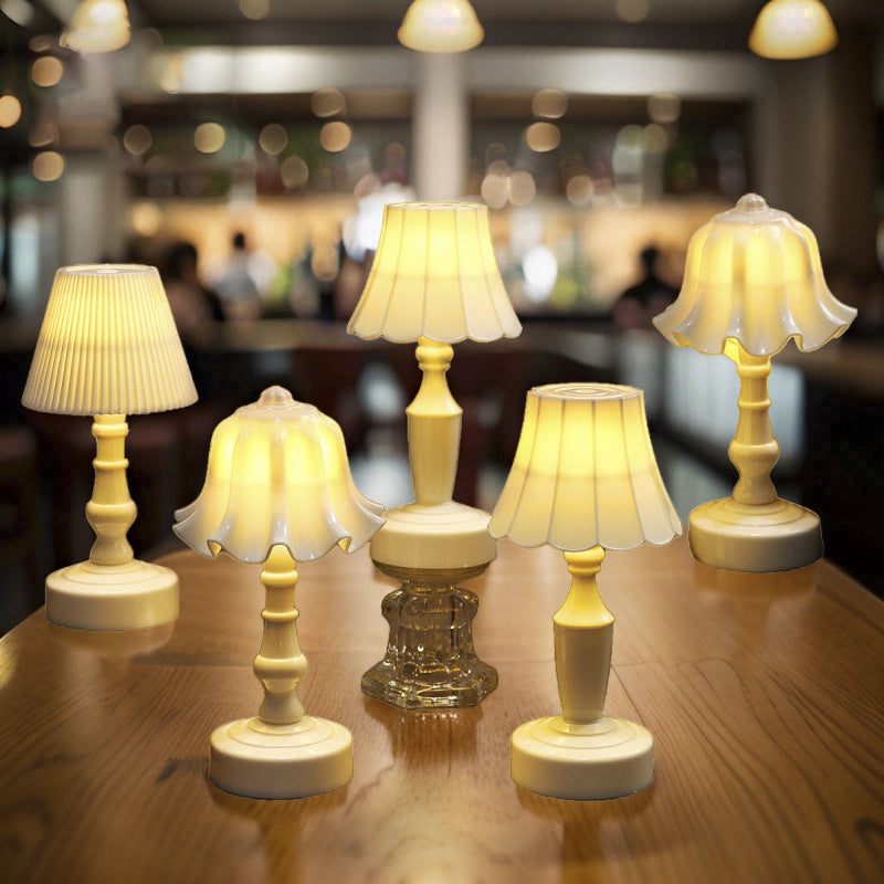 Contemporary Nordic Pleated LED Table Lamp - Stylish Bedside Night Light