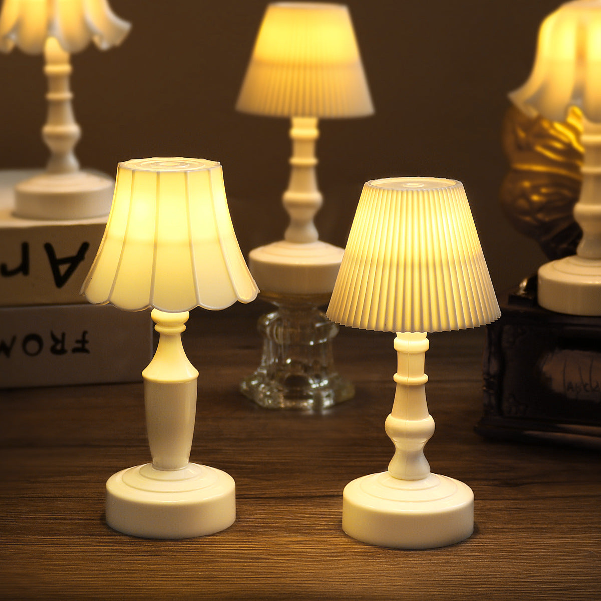 Contemporary Nordic Pleated LED Table Lamp - Stylish Bedside Night Light