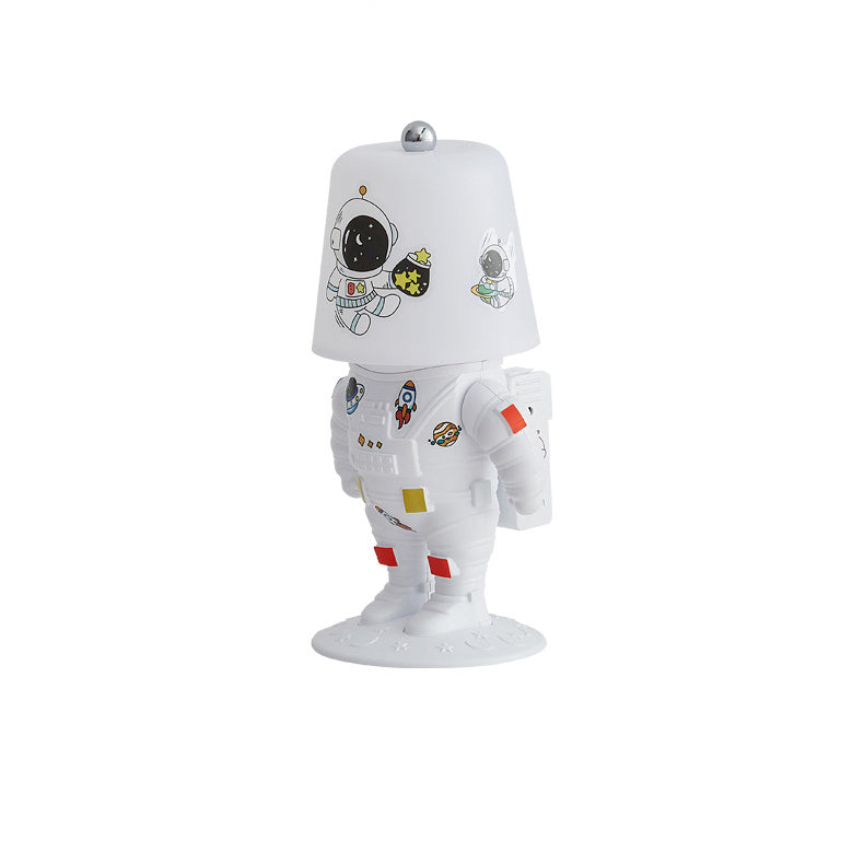 Contemporary Rechargeable LED Astronaut Lunar Kids Night Light Table Lamp for Bedroom, Cute Nightlight for Children, Space Themed Bedroom Decor, USB Rechargeable, Unique Astronaut Design, Soft Warm Light for Toddler's Room, Ideal Gift for Kids and Space L