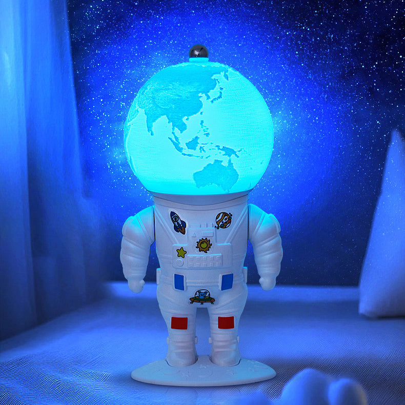 Contemporary Rechargeable LED Astronaut Lunar Kids Night Light Table Lamp for Bedroom, Cute Nightlight for Children, Space Themed Bedroom Decor, USB Rechargeable, Unique Astronaut Design, Soft Warm Light for Toddler's Room, Ideal Gift for Kids and Space L