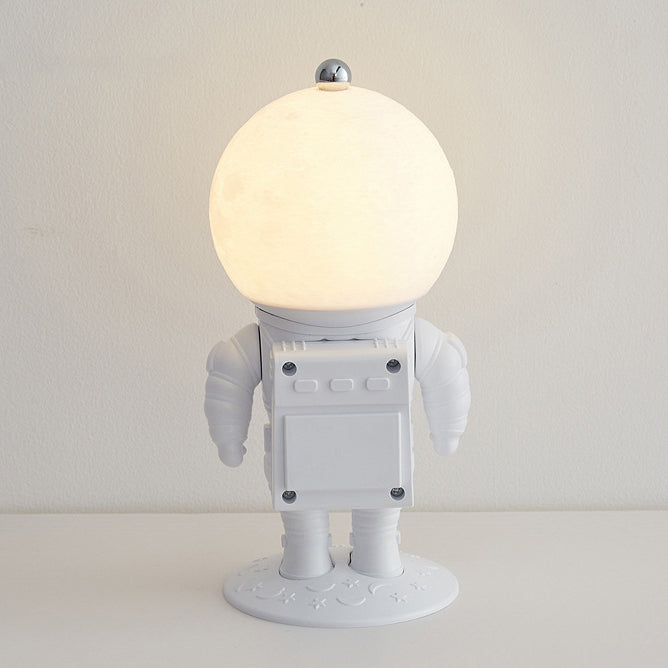 Contemporary Rechargeable LED Astronaut Lunar Kids Night Light Table Lamp for Bedroom, Cute Nightlight for Children, Space Themed Bedroom Decor, USB Rechargeable, Unique Astronaut Design, Soft Warm Light for Toddler's Room, Ideal Gift for Kids and Space L