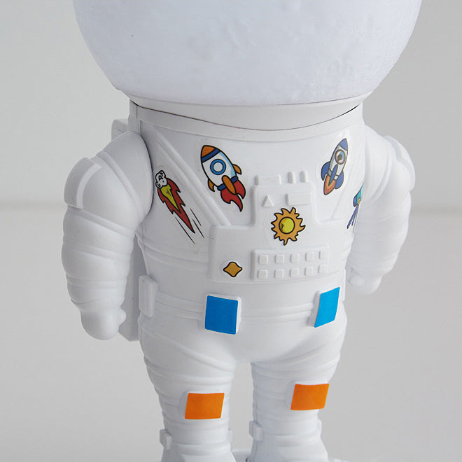 Contemporary Rechargeable LED Astronaut Lunar Kids Night Light Table Lamp for Bedroom, Cute Nightlight for Children, Space Themed Bedroom Decor, USB Rechargeable, Unique Astronaut Design, Soft Warm Light for Toddler's Room, Ideal Gift for Kids and Space L