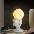 Contemporary Rechargeable LED Astronaut Lunar Kids Night Light Table Lamp for Bedroom, Cute Nightlight for Children, Space Themed Bedroom Decor, USB Rechargeable, Unique Astronaut Design, Soft Warm Light for Toddler's Room, Ideal Gift for Kids and Space L