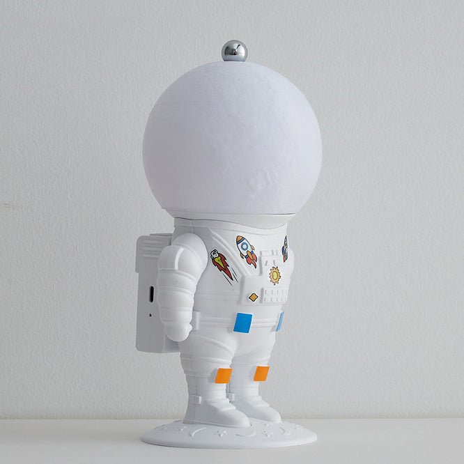 Contemporary Rechargeable LED Astronaut Lunar Kids Night Light Table Lamp for Bedroom, Cute Nightlight for Children, Space Themed Bedroom Decor, USB Rechargeable, Unique Astronaut Design, Soft Warm Light for Toddler's Room, Ideal Gift for Kids and Space L