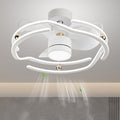 Contemporary Nordic LED Ceiling Fan Light - Round Tornado Design in Iron, Aluminum, and Acrylic for Bedroom 

Transform your bedroom with this sleek Contemporary Nordic LED Ceiling Fan Light featuring a unique round tornado design. Crafted from durable ir