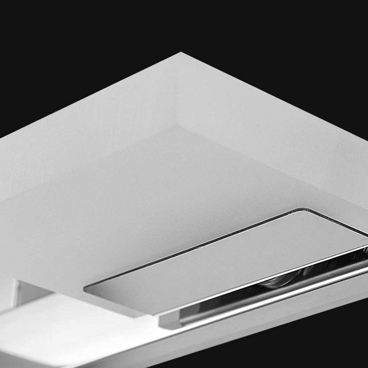 Modern Stainless Steel LED Wall Sconce - Square Acrylic Vanity Lighting for Bathroom