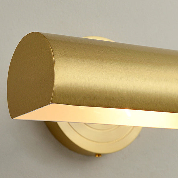 Modern Mid-Century Copper Strip Adjustable 2-Light Wall Sconce for Bathroom
