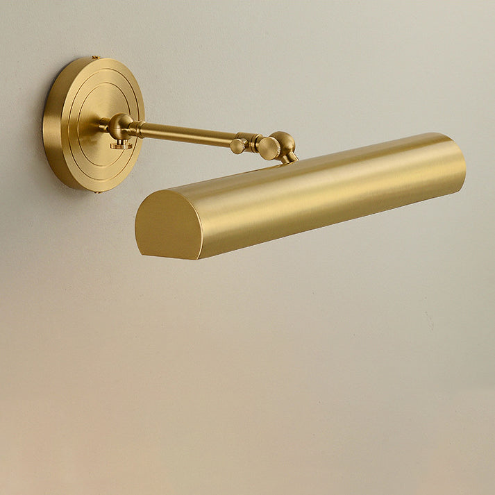 Modern Mid-Century Copper Strip Adjustable 2-Light Wall Sconce for Bathroom