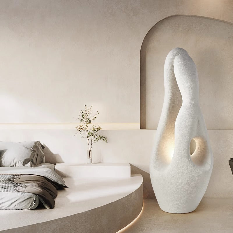Contemporary Polystyrene Irregular Floor Lamp for Living Room - 1-Light Design