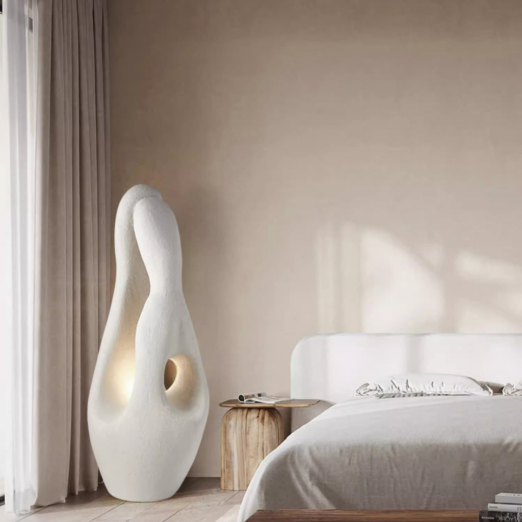 Contemporary Polystyrene Irregular Floor Lamp for Living Room - 1-Light Design
