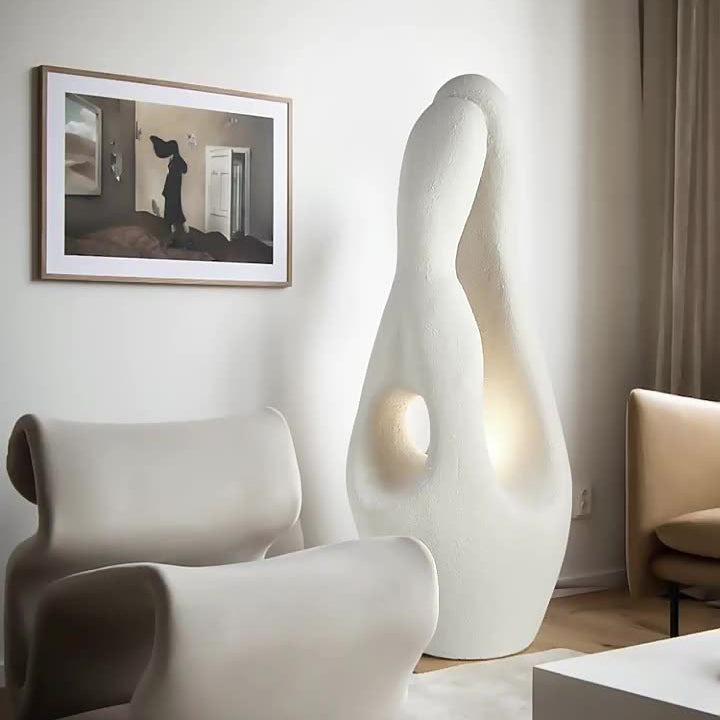 Contemporary Polystyrene Irregular Floor Lamp for Living Room - 1-Light Design