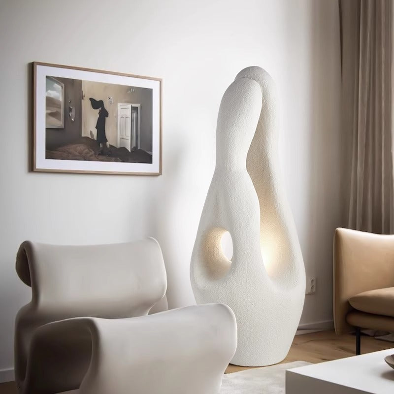 Contemporary Polystyrene Irregular Floor Lamp for Living Room - 1-Light Design