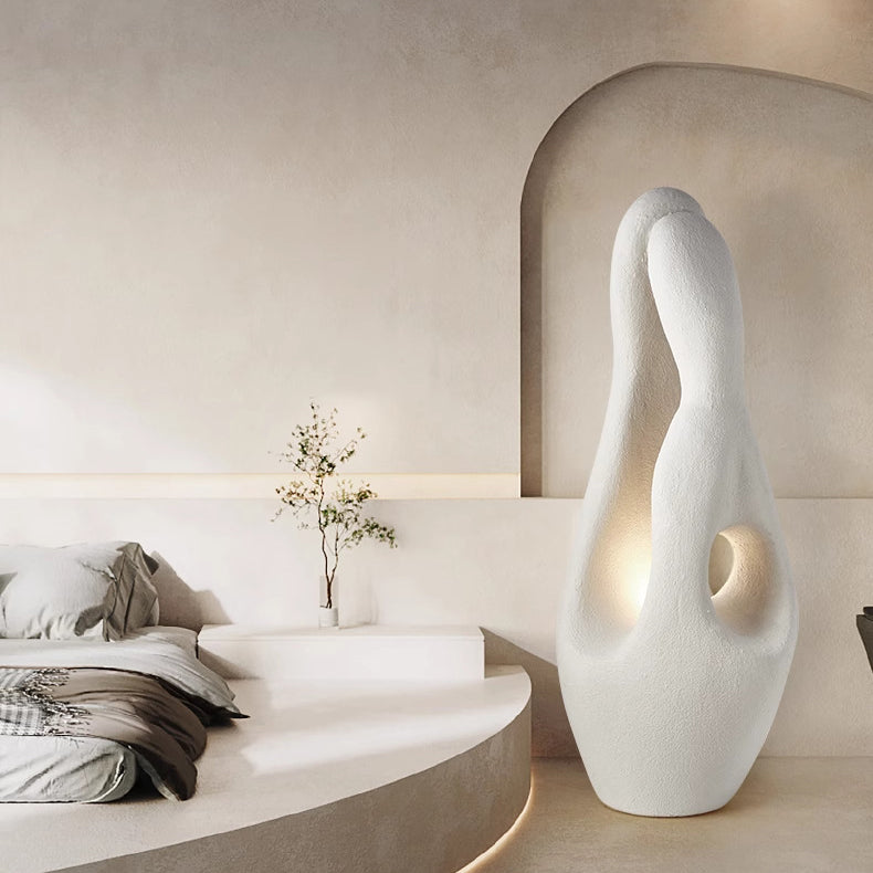 Contemporary Polystyrene Irregular Floor Lamp for Living Room - 1-Light Design