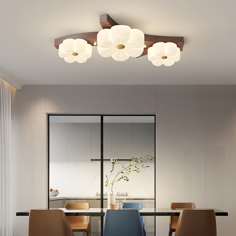 Contemporary Nordic Rubber Wood PE Flower Branch LED Semi-Flush Mount Ceiling Light

Illuminate your hallway with this stylish semi-flush mount ceiling light. Featuring a contemporary Nordic design, it seamlessly blends rubber wood and PE material for a u