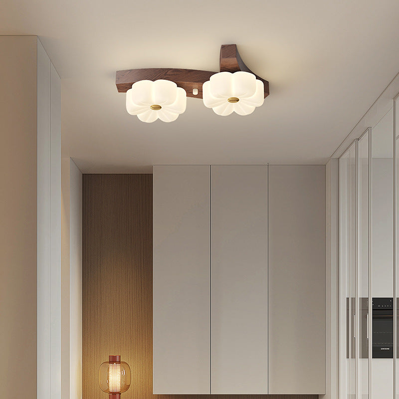 Contemporary Nordic Rubber Wood PE Flower Branch LED Semi-Flush Mount Ceiling Light

Illuminate your hallway with this stylish semi-flush mount ceiling light. Featuring a contemporary Nordic design, it seamlessly blends rubber wood and PE material for a u